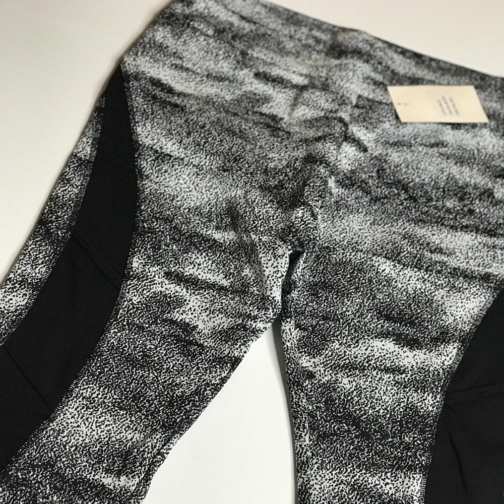 S-3x black and white high waist leggings